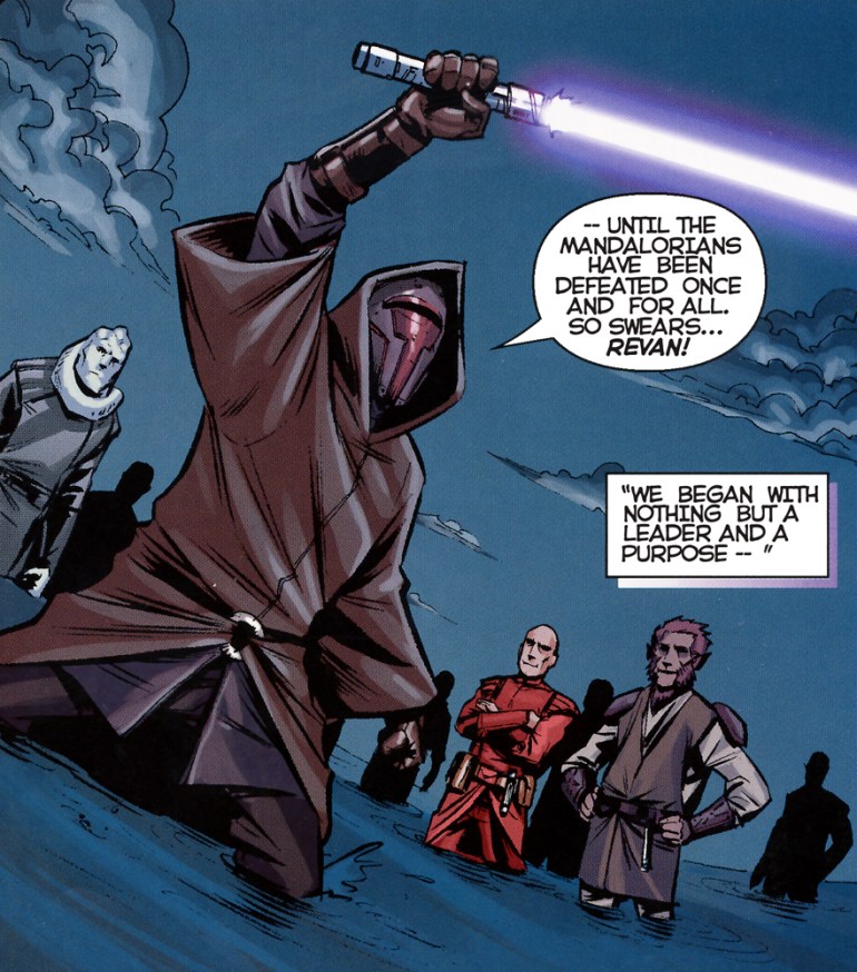 Revan before he fell to the Dark Side as seen in Dark Horse Comics KotoR by John Jackson Miller