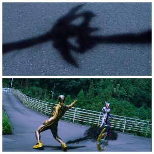 Nox attacks Baku using shadow powers during the bridge fight in Zeztz Episode 17