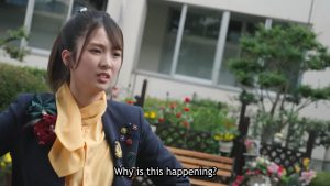 Nem looks distressed and confused in Kamen Rider Zeztz episode 19 as she struggles with guilt and responsibility