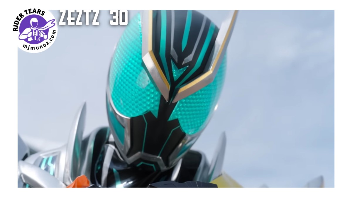 Kamen Rider Zeztz Orderm form close up helmet green eyes Episode 30