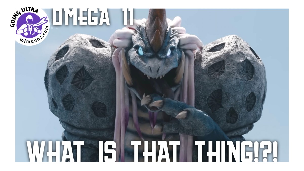 Eldeghimera from Ultraman Omega Episode 11 with the text “WHAT IS THAT THING?!”