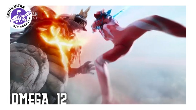 Ultraman Omega battles Eldeghimera in Episode 12 while using the Rekiness Armor during the climactic emotional payoff fight scene.