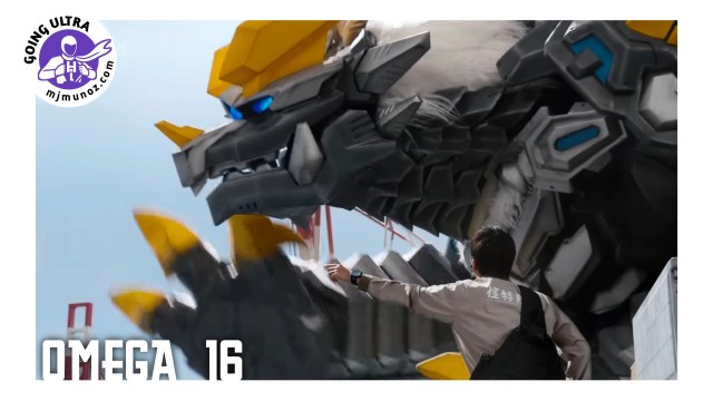 Kosei Hoshimi and Trigaron during Unit Uta's first mission in Ultraman Omega Episode 16.